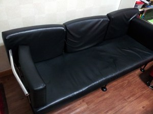 The couch I tied her to