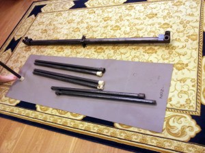 Note the rubber caps to protect carpet. Good idea!